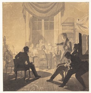 Ein Tabakgesellschaft. Justizrat Jürgensens Sonntagsgesellschaft von Wilhelm Bendz