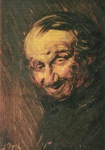 Das Knochenmännchen, Kopf eines alten Mannes von Wilhelm Busch