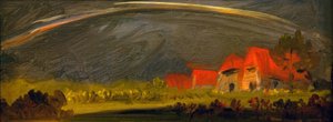 Gewitterlandschaft mit Regenbogen von Wilhelm Busch
