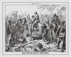 Der Sieg des preußischen Generals Ludwig von Yorck in der Schlacht von Wartenburg