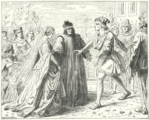 Der Heilige Römische Kaiser Friedrich III. trifft seine Verlobte, Eleonore von Portugal, in Siena