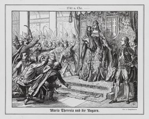 Die Ungarn bejubeln Maria Theresia als ihre Königin