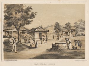 Tempel in Tumai, Lew Chew, 1855 von Wilhelm Joseph Heine