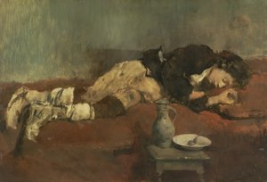 Savoyardischer Junge schläft, 1869 von Wilhelm Maria Hubertus Leibl