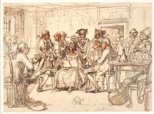 Bellmansches Motiv: Konzert bei "3 Byttor", Fredmans Epistel Nr. 51 von Wilhelm Marstrand