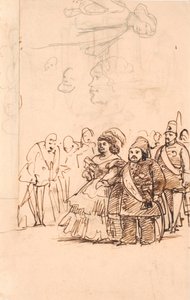 Der türkische Prinz Mehemet Aly als Gräfin Danners Kavalier während seines Besuchs in Kopenhagen, Mai 1859 von Wilhelm Marstrand
