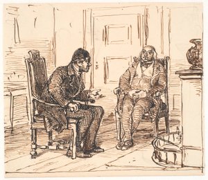 Diskussion zwischen zwei Würdenträgern von Wilhelm Marstrand