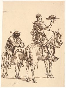 Don Quixote betrachtet seinen Helm von Wilhelm Marstrand