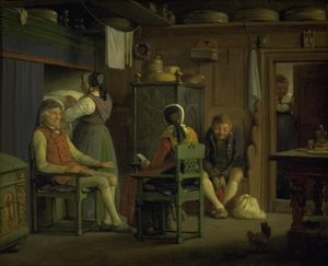 Eine Mutter eines Freiers spricht für ihren Sohn von Wilhelm Marstrand