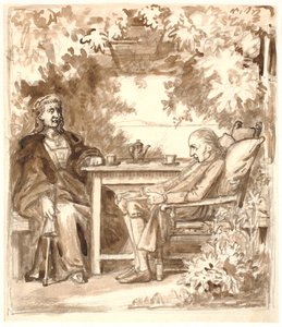 Ewald erhält in Rungsted im Lusthaus mit Blick auf Hven Besuch von seiner hartherzigen Mutter von Wilhelm Marstrand