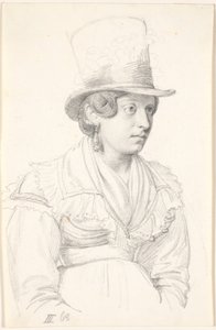 Italienerin mit hohem Hut von Wilhelm Marstrand