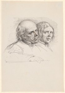 Porträtstudie von zwei schwedischen Bauern von Wilhelm Marstrand