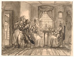 Besuch der Ratsfrauen bei Geske von Wilhelm Marstrand