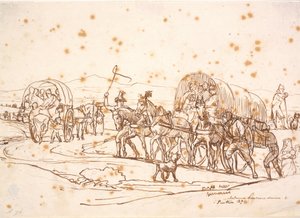 Der Zug durch die Campagna zu einem Kirchenfest für "Madonna dellamore divina i Pintsen 39" von Wilhelm Marstrand