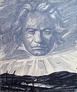Eine Hommage an das Genie Beethovens, Illustration aus der Zeitschrift 