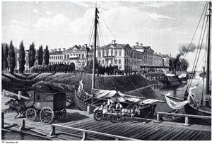 Ansicht des Schlosses Mitau, ca. 1850