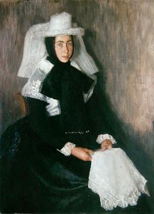 Mädchen aus Langgöns in religiöser Kleidung von Wilhelm Thielmann