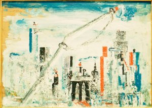 New York, Manhattan mit Kran von Wilhelm Thöny