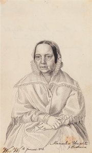 Maria Elisabeth von Wright, die Mutter des Künstlers von Wilhelm von Wright