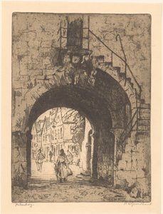 Rothenburg von Willem Adrianus Grondhout (signed by artist)