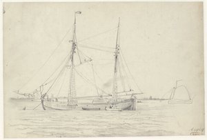 Schiff auf dem Wasser von Willem Anthonie van Deventer