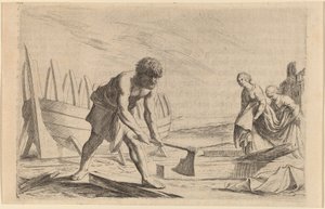 Odysseus auf der Insel der Göttin Kalypso von Willem Basse