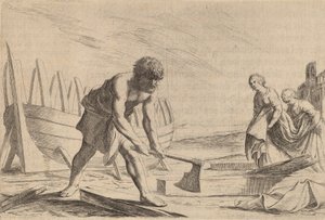 Odysseus auf der Insel der Göttin Kalypso von Willem Basse