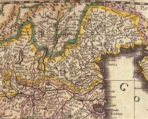Karte der Region Venetien, Italien. Atlas von William Blaeu (1571 - 1638) von Willem Blaeu