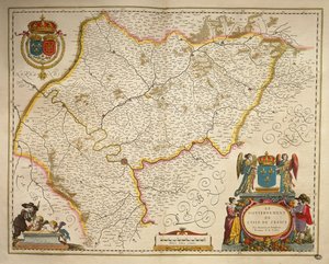 Île-de-France, Insel Frankreich aus Theatrum Orbis Terrarum, Amsterdam von Willem Blaeu
