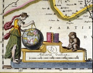 Vermessung der Erde. Detail des Atlas von Willem Janszoon Blaeu (1571-1638). Amsterdam 1630. von Willem Blaeu