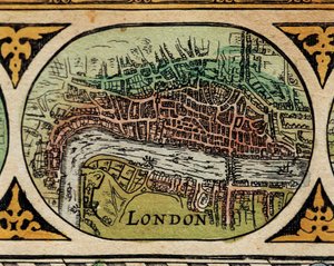 Darstellung der Stadt London (Detail) aus „The Theatre of the World“ von Willem Janszoon Blaeu