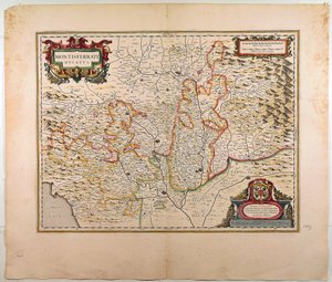 Das Herzogtum Monferrato, Karte von Willem Blaeu, Amsterdam, Kupferstich