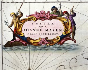 Walfänger dargestellt auf einer Tafel aus William Blaeus Atlas, gedruckt in Amsterdam 1656. von Willem Blaeu