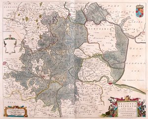 Überflutete Gebiete von Norfolk, Suffolk, Huntington, Northampton, Cambridge und Lincoln, in 