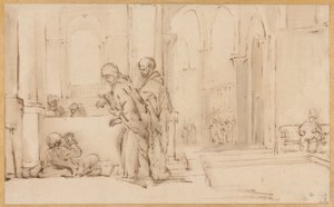 Petrus und Johannes am Tempeltor von Willem Drost