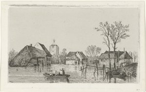 Überschwemmung bei Beesd, 1855 von Willem Gruyter jr.