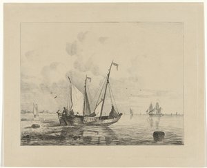 Segelschiff mit gerefften Segeln