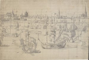 Die holländische Flotte vor Kopenhagens Reede 1658 von Willem I van de Velde