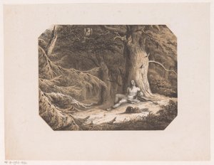 Halbnackter Mann im Wald von Willem Jacob Hofdijk