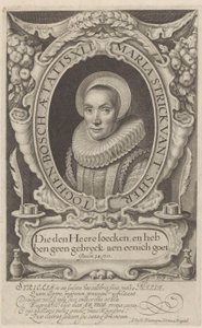 Porträt von Maria Strick im Alter von 41 Jahren von Willem Jacobsz Delff