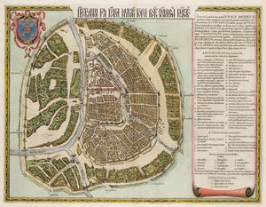 Der Moskauer Kreml Karte des 16. Jahrhunderts Castellum Urbis Moskvae, 1662 von Willem Janszoon Blaeu