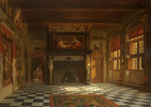 Der Hochzeitssaal im Rathaus von Antwerpen, 1852