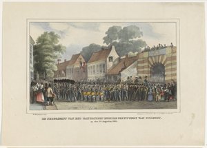 Die Rückkehr des Bataillons Mobile Schuttery von Utrecht am 19. August 1834