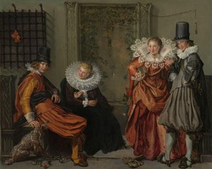 Elegante Paare beim Flirten von Willem Pietersz Buytewech