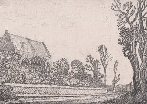Das Haus mit dem Stufengiebel, aus Verscheyden Landtschapjes Verschiedene kleine Ländereien..., ca. 1616