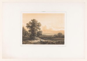 Landschaft mit zwei Figuren von Willem Roelofs (I)