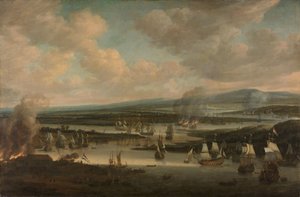 Verbrennung der englischen Flotte bei Chatham von Willem Schellinks