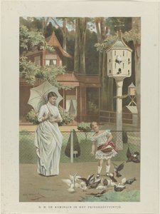 Porträt von Emma, Königin-Regentin der Niederlande, und Wilhelmina, Königin der Niederlande von Willem Steelink (II)