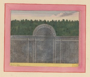 Laubengang mit halbrunder Nische für eine Hecke in den Gärten von Versailles von Willem Swidde