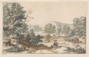 Waldlandschaft mit einem Weg von Willem Swidde